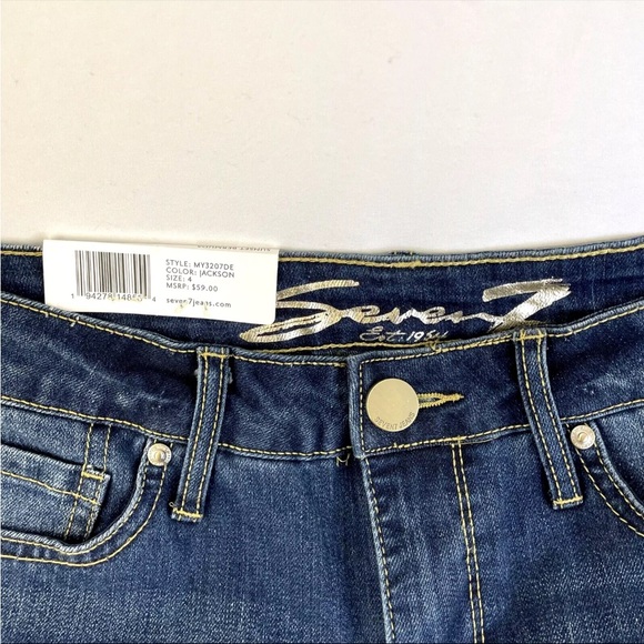 New Seven7 Women's 9" Inseam Stretch Sunset Bermuda Shorts Sz 4 Rolled Cuff NWT - Picture 4 of 6